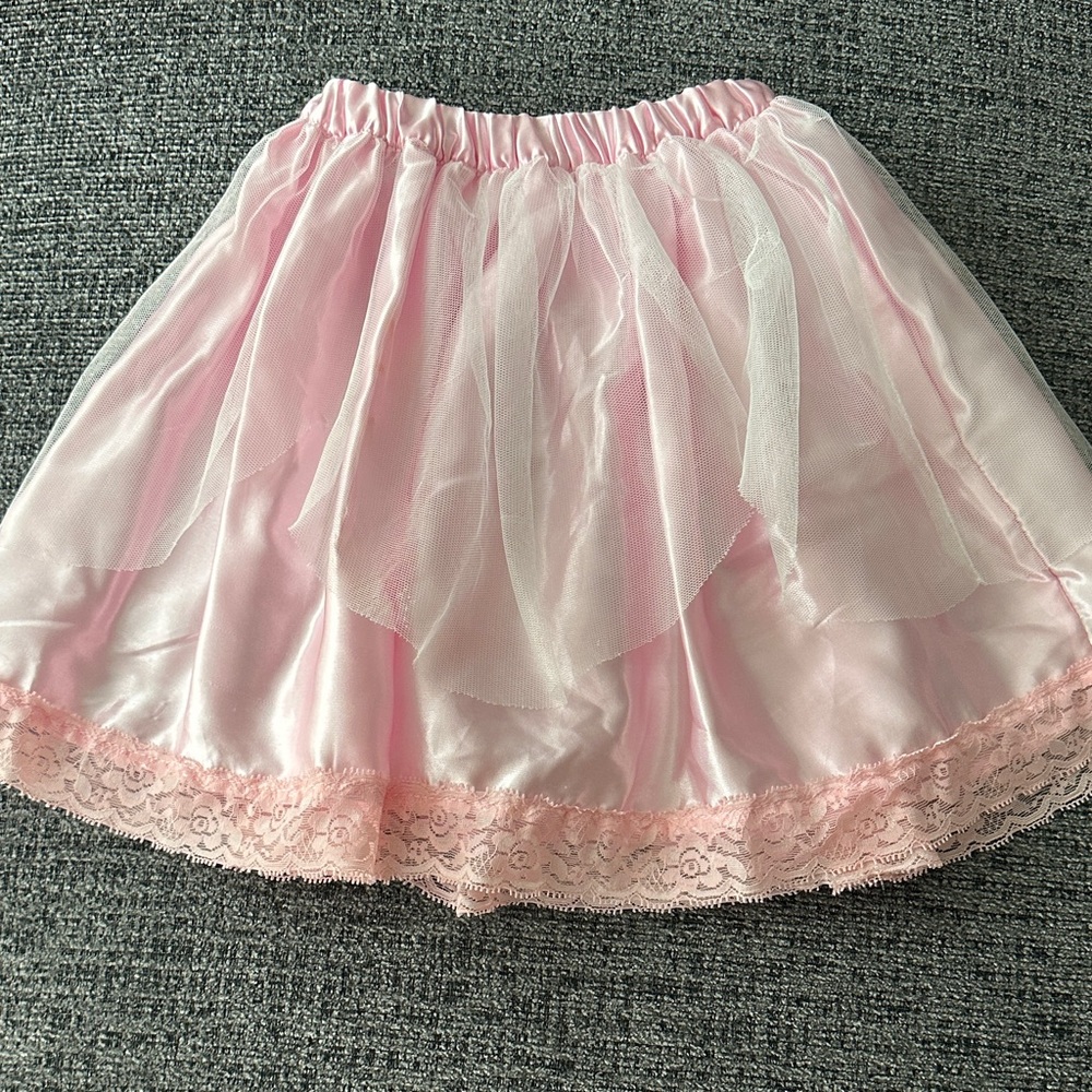 Melissa & Doug Pink Layered Tulle Lace Skirt for Girls